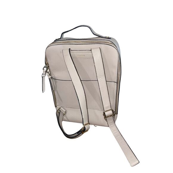 Calpak 15" Taupe Faux Leather Laptop Backpack Travel Carry on Luggage - Picture 2 of 7